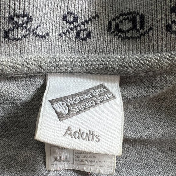 VTG📌 Warner Bros 90s Embroidered Tasmanian Devil Striped Men Polo Shirt - Picture 10 of 12